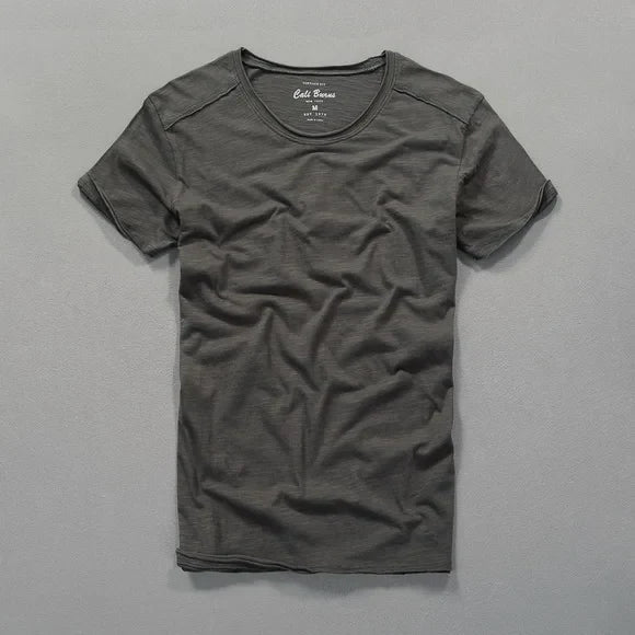 Cali Dobbel Krage Bambus Bomull T-skjorte