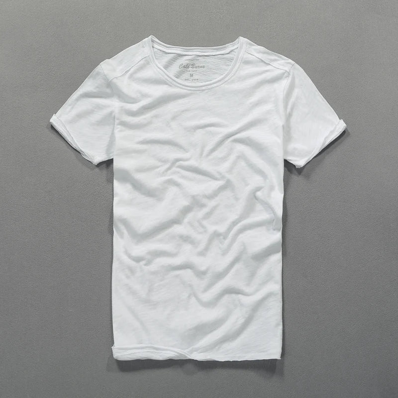 Cali Dobbel Krage Bambus Bomull T-skjorte