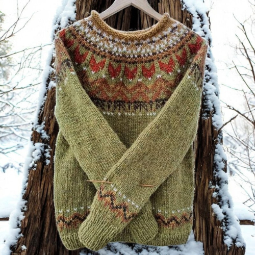 Isla – Varme genser med klassisk vevd mønster